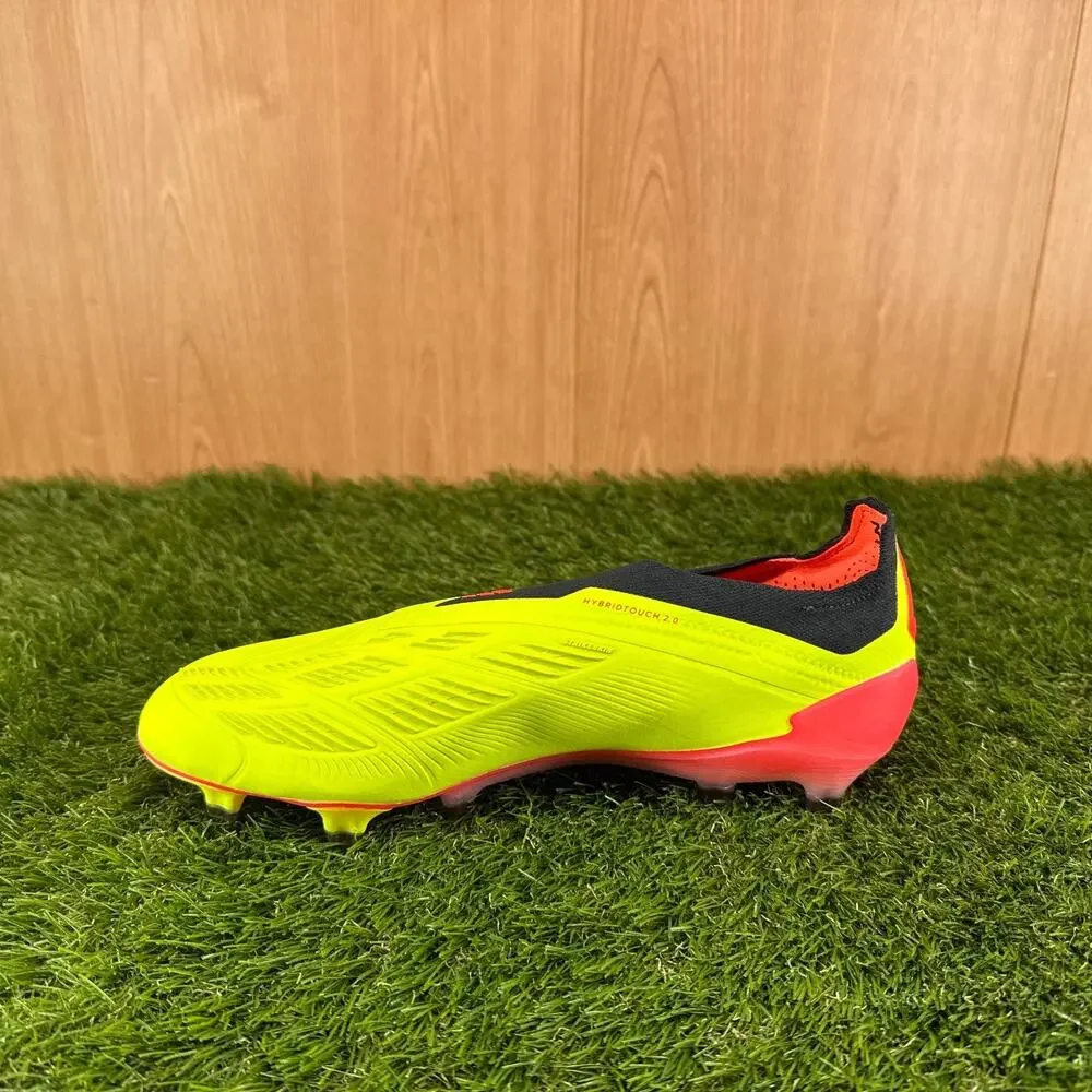 adidas Predator 24 Elite Laceless FG Solar Yellow IE2366 Men’s 8.5 Soccer Cleats